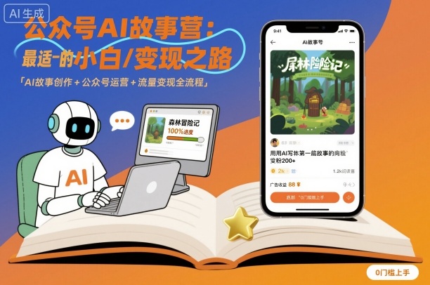 公众号ai故事营，最适合小白的自媒体变现之路-资源大汇总