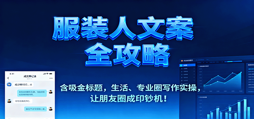 服装人文案全攻略，含吸金标题，生活、专业圈写作实操，让朋友圈成印钞机！-资源大汇总