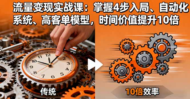 流量变现实战课：掌握4步入局、自动化系统、高客单模型，时间价值提升10倍-资源大汇总