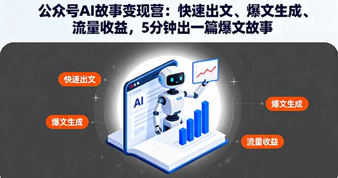 公众号AI故事变现营：快速出文、爆文生成、流量收益，5分钟出一篇爆文故事-资源大汇总