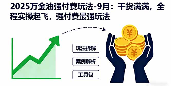 2025万金油强付费玩法-9月：干货满满，全程实操起飞，强付费最强玩法-资源大汇总