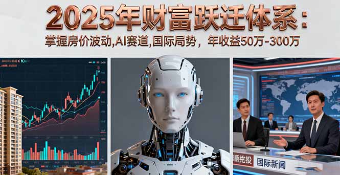 2025年财富跃迁体系：掌握房价波动,AI赛道,国际局势，年收益50万-300万-资源大汇总