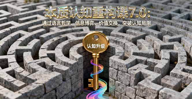 本质认知重构课7.0：通过语言哲学、信息博弈、价值交换，突破认知局限-资源大汇总