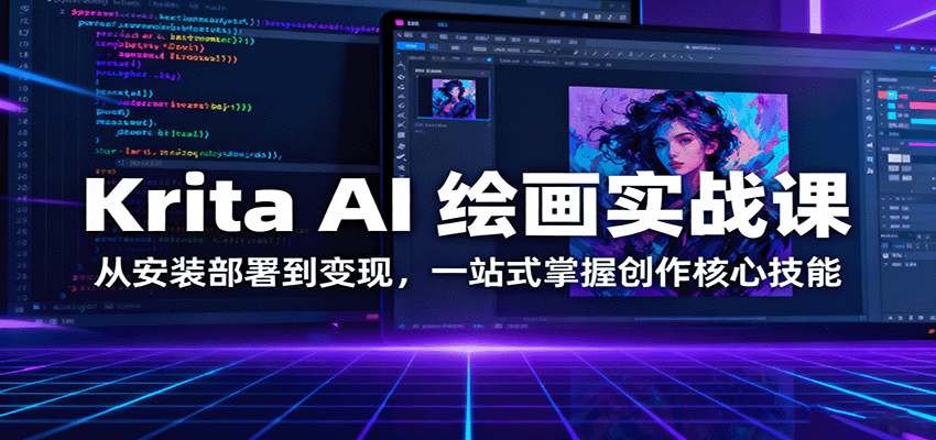 Krita AI 绘画实战课：从安装部署到变现，一站式掌握创作核心技能-资源大汇总