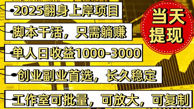 稳定八年美金掘金2.0脚本干活，只需躺赚。单人日收益1000-3000可批量、…-资源大汇总