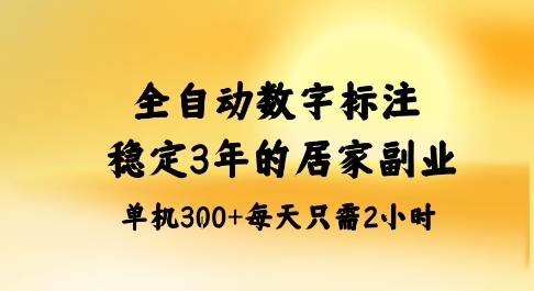 全自动数字标注，稳定3年的蓝海项目，居家也能矩阵开干的副业，单机日入3张+【揭秘】-资源大汇总