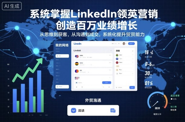 系统掌握LinkedIn领英营销，创造百万业绩增长，从思维到获客，从沟通到成交，系统化提升外贸能力-资源大汇总