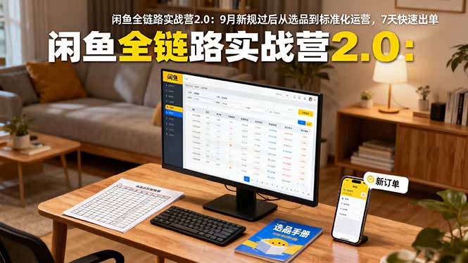 闲鱼全链路实战营2.0：9月新规过后从选品到标准化运营，7天快速出单-资源大汇总