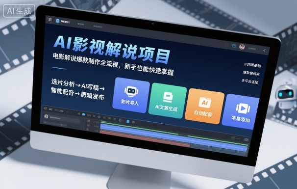 AI影视解说项目，电影解说爆款制作全流程，新手也能快速掌握-资源大汇总