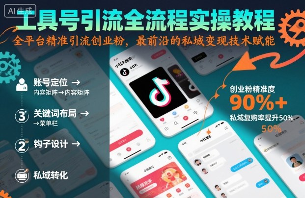 工具号引流全流程保姆级实操教程，全平台精准引流创业粉，最前沿的私域变现技术赋能-资源大汇总