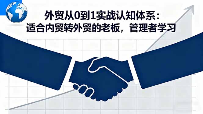 外贸从0到1实战认知体系：适合内贸转外贸的老板，管理者学习-资源大汇总