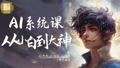 AI系统课程，从小白到大神系统学AI，AI声音-AI绘画-AI视频一门课全掌握-资源大汇总