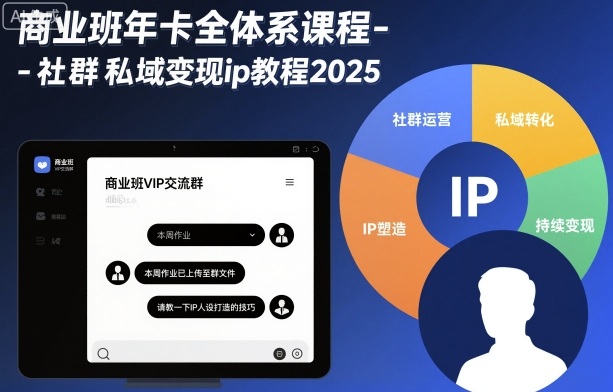 商业班年卡全体系课程-社群私域变现ip教程2025-资源大汇总