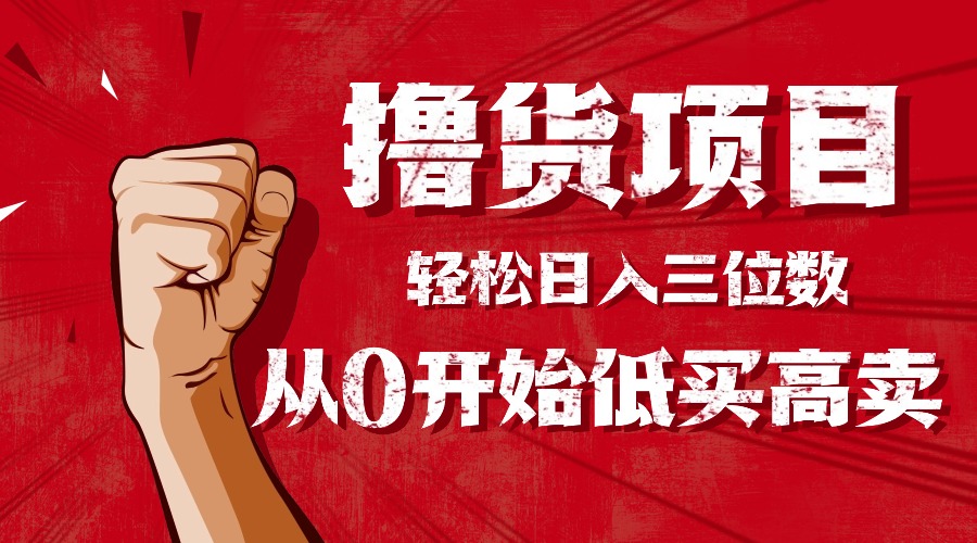 手把手教你撸货，从0开始低买高卖，小白轻松实现日入三位数!!!-资源大汇总
