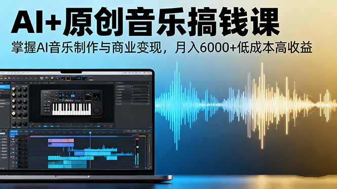 AI+原创音乐搞钱课：掌握AI音乐制作与商业变现，月入6000+低成本高收益-资源大汇总
