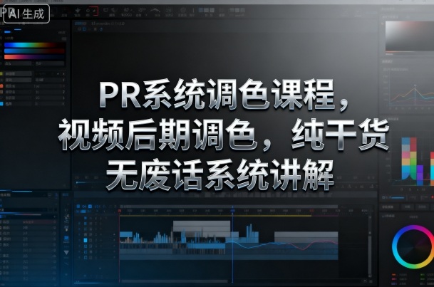 PR系统调色课程，视频后期调色，纯干货无废话系统讲解-资源大汇总