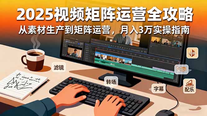2025短视频矩阵运营全攻略：从素材生产到矩阵运营，月入3万实操指南-资源大汇总