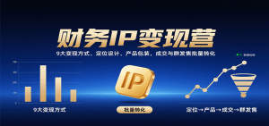 财务IP变现营:9大变现方式、定位设计、产品包装,成交与群发售批量转化-资源大汇总