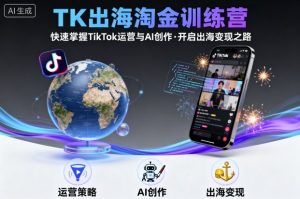 TK出海淘金训练营，助你快速掌握TikTok运营与AI创作，开启出海变现之路-资源大汇总