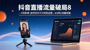 抖音直播流量破局8-9月新课:自然流与千川双轨运营,从0到1流量突破-资源大汇总