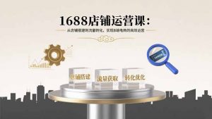 1688店铺运营课:从店铺搭建到流量转化,实现B端电商的高效运营-资源大汇总