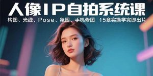人像IP自拍系统课：构图、光线、Pose、氛围、手机修图 15章实操学完即出片-资源大汇总