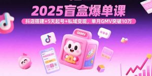 2025盲盒爆单课,抖店搭建+5天起号+私域变现,单月GMV突破10万-资源大汇总