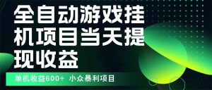 最新全自动下载游戏 操作简单,单机当天收益600+,收益无上限,可矩阵…-资源大汇总