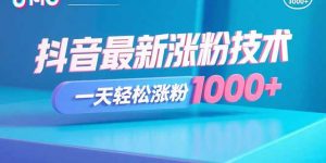 抖音最新涨粉技术，一天轻松涨粉1000+-资源大汇总