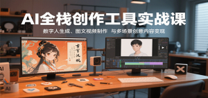 AI全栈创作工具实战课：数字人生成、图文视频制作与多场景创意内容变现-资源大汇总