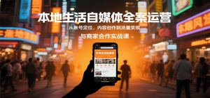 本地生活自媒体全案运营,从账号定位、内容创作到流量变现与商家合作实战课-资源大汇总