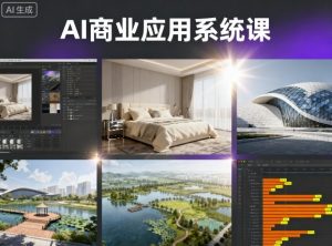 AI商业应用系统课，室内-软装-建筑-景观，智能设计+效果图+动画画实战-资源大汇总