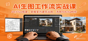 AI生图工作流实战课：SD/Flux搭建，掌握室内建筑出图、洗图与Krita精修-资源大汇总