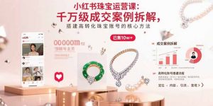 小红书珠宝运营课：千万级成交案例拆解，搭建高转化珠宝账号的核心方法-资源大汇总