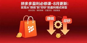 拼多多盈利必修课-8月更新：突破运营瓶颈 实现从烧钱到印钞的盈利模式转型-资源大汇总