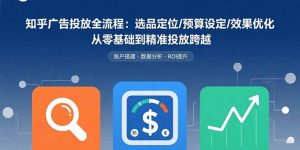 知乎广告投放全流程：选品定位/预算设定/效果优化 从零基础到精准投放跨越-资源大汇总