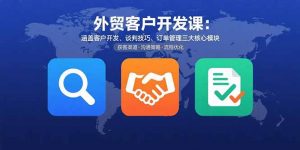 外贸客户开发课:涵盖客户开发、谈判技巧、订单管理三大核心模块-资源大汇总