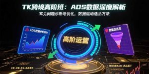 TK跨境高阶班：ADS数据深度解析，常见问题诊断与优化，数据驱动选品方法-资源大汇总