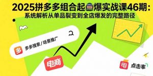 2025拼多多组合起爆实战课46期：系统解析从单品裂变到全店爆发的完整路径-资源大汇总
