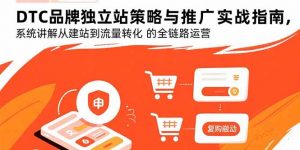 DTC品牌独立站策略与推广实战指南，系统讲解从建站到流量转化的全链路运营-资源大汇总