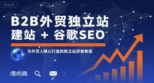 B2B外贸独立站建站+谷歌SEO,为外贸人精心打造的独立站获客教程-资源大汇总
