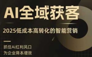 AI全域获客实训营，2025低成本高转化的智能营销，精准找客，高效营销-资源大汇总