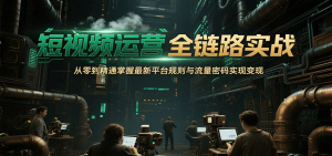 短视频运营全链路实战，从零到精通掌握最新平台规则与流量密码实现变现-资源大汇总