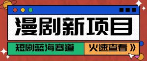 短剧新赛道—动漫短剧玩法,目前红利期月收益轻松达到6000+-资源大汇总