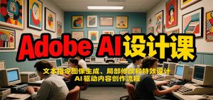 Adobe AI设计课：文本指令图像生成、局部修改和特效设计，AI驱动内容创作流程-资源大汇总