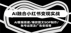 AI融合小红书变现实战课，AI客服搭建/爆款图文SOP制作/账号运营及广告变现等-资源大汇总