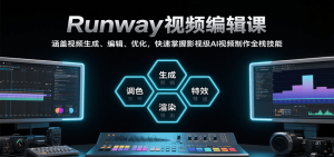 Runway视频编辑课,涵盖视频生成、编辑、优化,快速掌握影视级AI视频制作全栈技能-资源大汇总