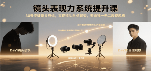 镜头表现力系统提升课，30天突破镜头恐惧实现自信蜕变，塑造独一无二表现风格-资源大汇总