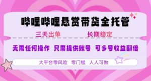 2025年B站风口带货项目 仅需提供账号 全程托管 轻松月入1w+-资源大汇总