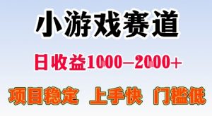 最新小游戏赛道,日收益1k-2k+,项目稳定上手快门槛低,在家就可以自己创业【揭秘】-资源大汇总